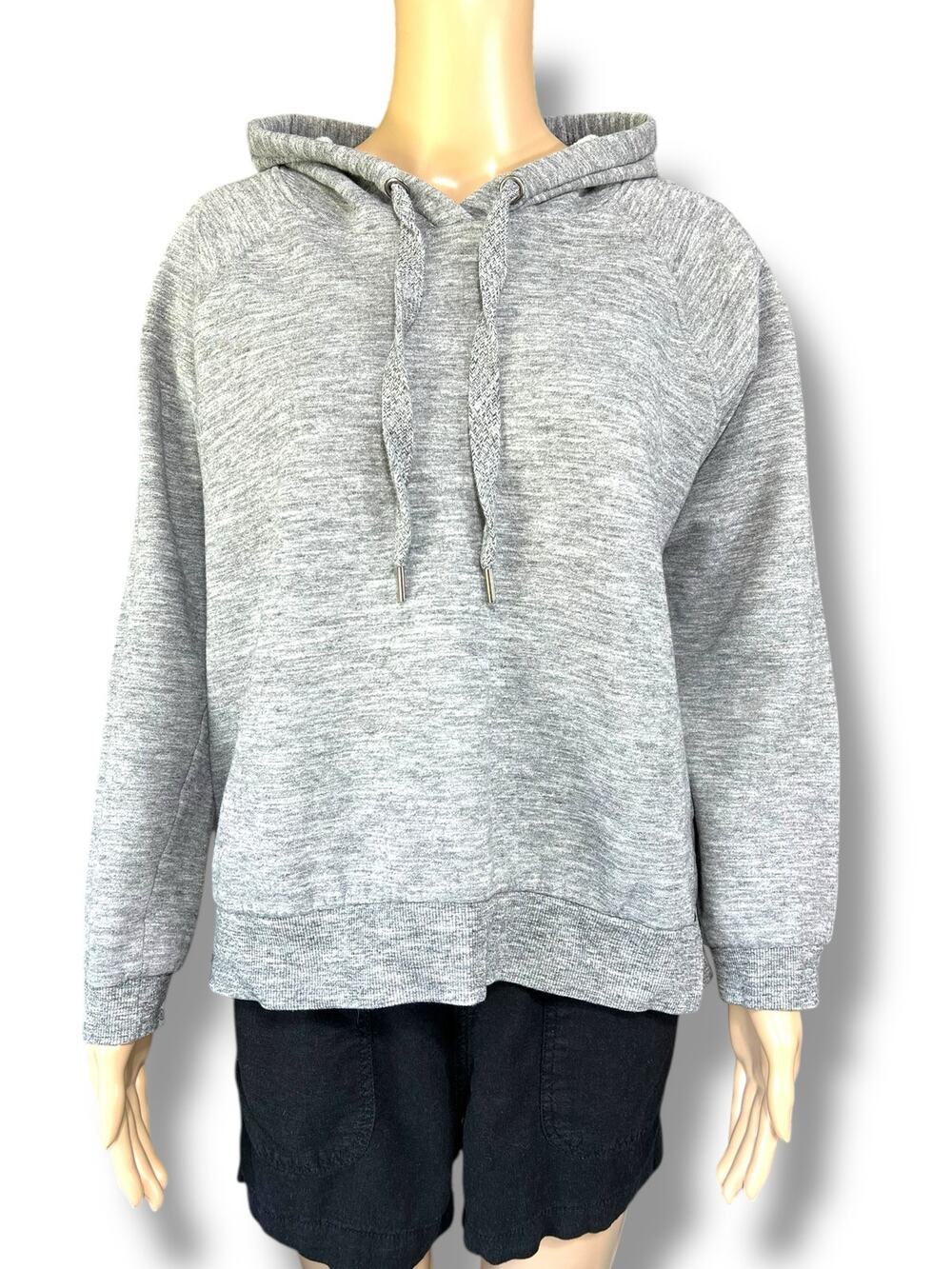 Cable & Gauge Hoodie Gray Athletic Pullover Sweatshirt Lightweight Long Sleeve